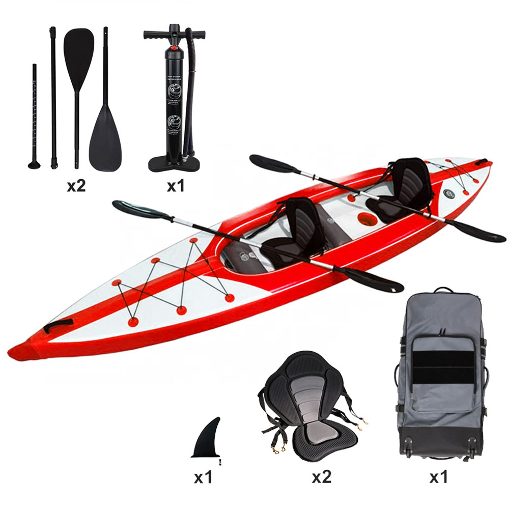 Fishing Kayak Sit In - 2 Person Drop Stitch Inflatable Fishing