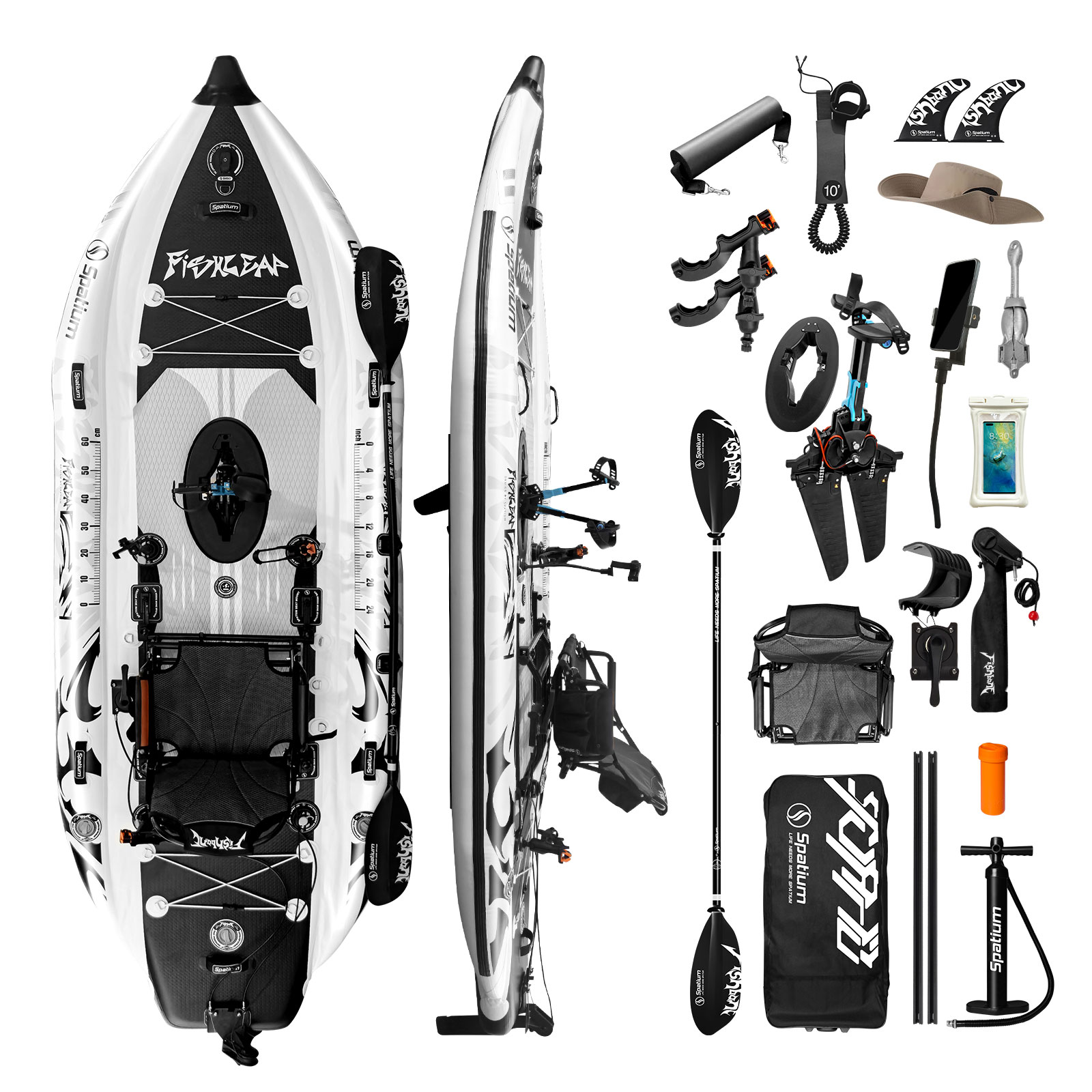 Fishing Kayak Seat - Spatium 11.5ft Flipper Pedal Drive Fishing