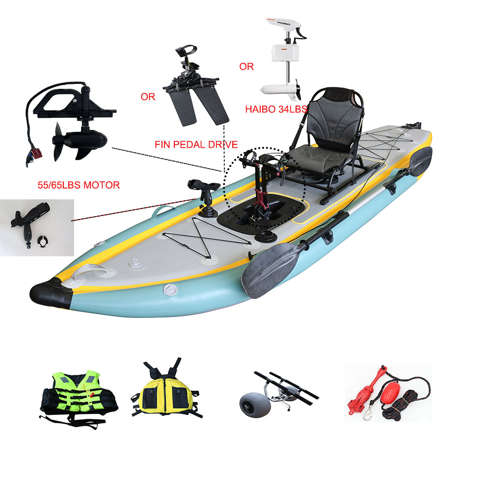 Pedal Propulsion Foldable Infl - огляд і ціна Fishing Kayak Sit On Top