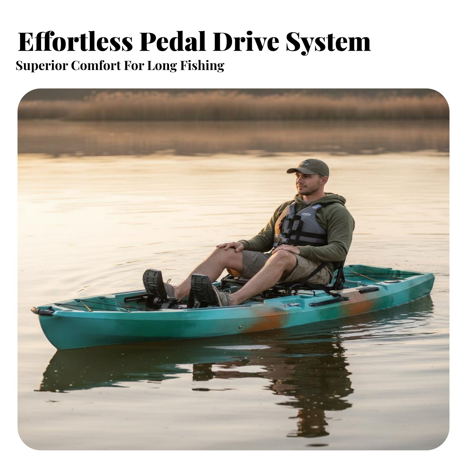 Pedal Drive Fishing Boat Folda - огляд і ціна Fishing Kayak Pedal Drive