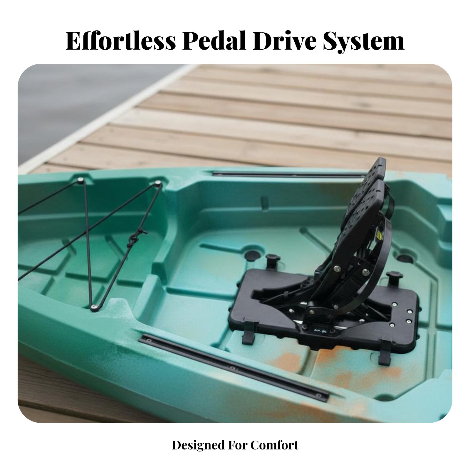 Pedal Drive Fishing Boat Folda - огляд і ціна Fishing Kayak Pedal Drive