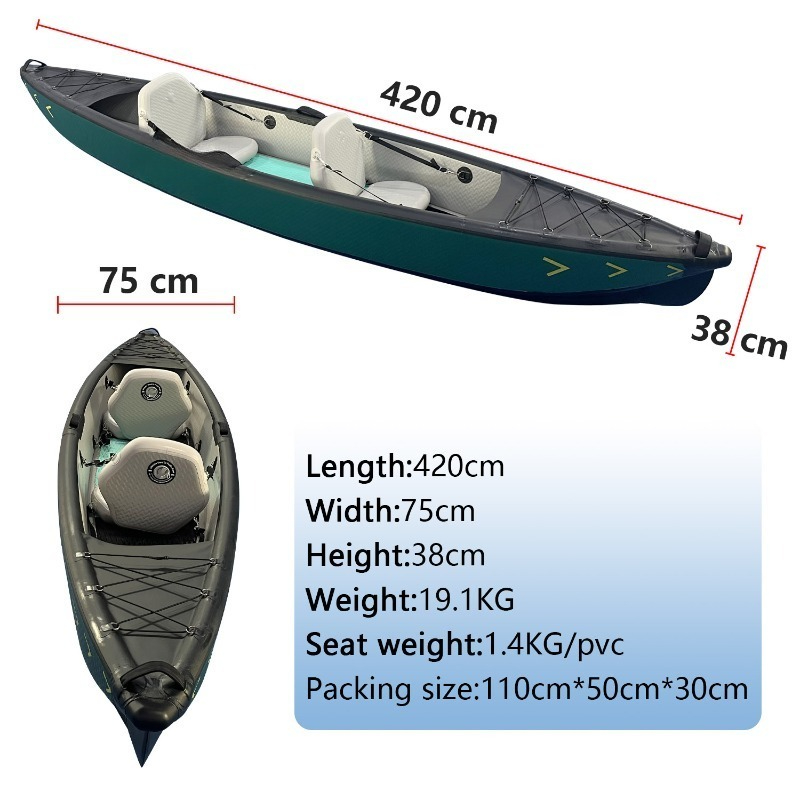 New Design 4.2m Portable Infla - огляд і ціна Fishing Kayak Inflatable