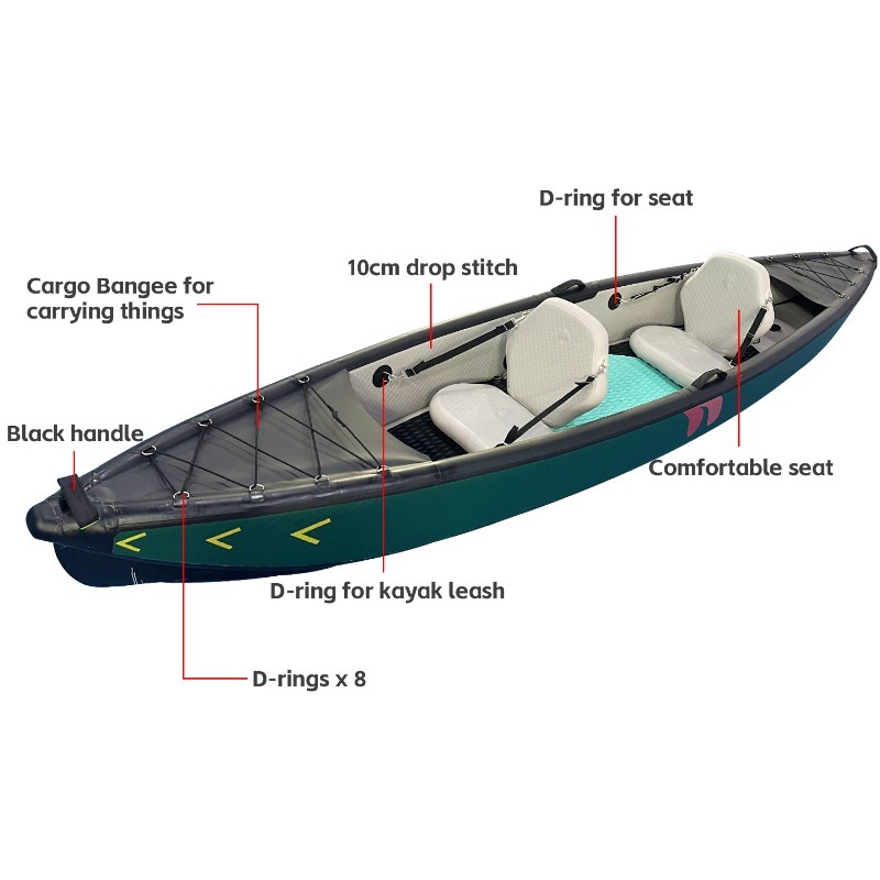New Design 4.2m Portable Infla - огляд і ціна Fishing Kayak Inflatable
