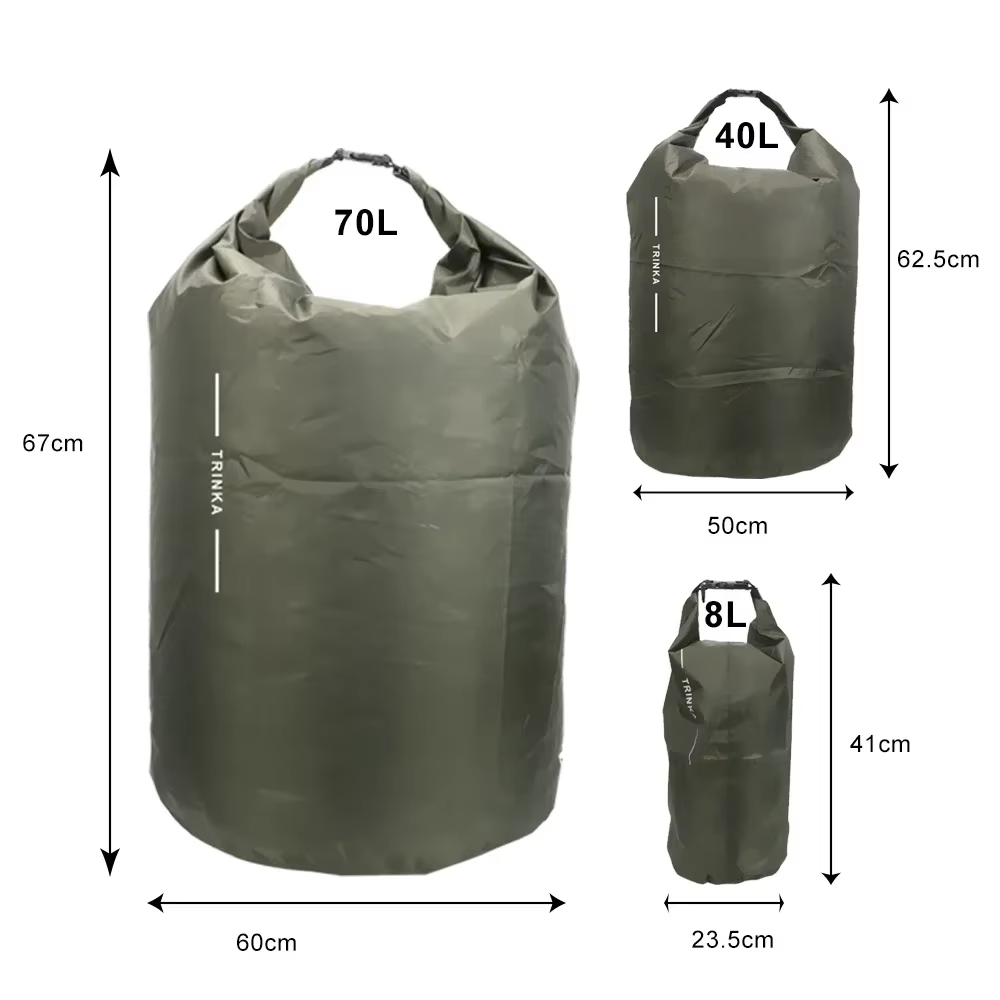 8L 40L 70L Roll‑Top Waterproof - огляд і ціна Fishing Kayak Storage Bag