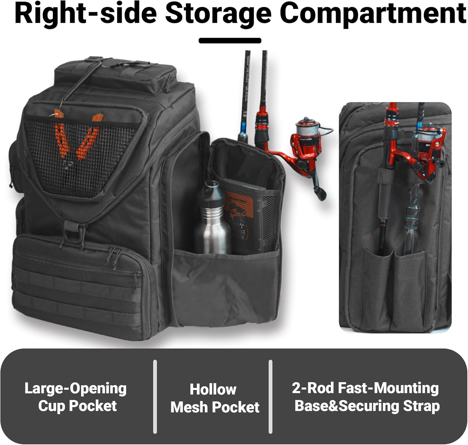 40L Fishing Backpack Tackle Bo - огляд і ціна Fishing Kayak Crate