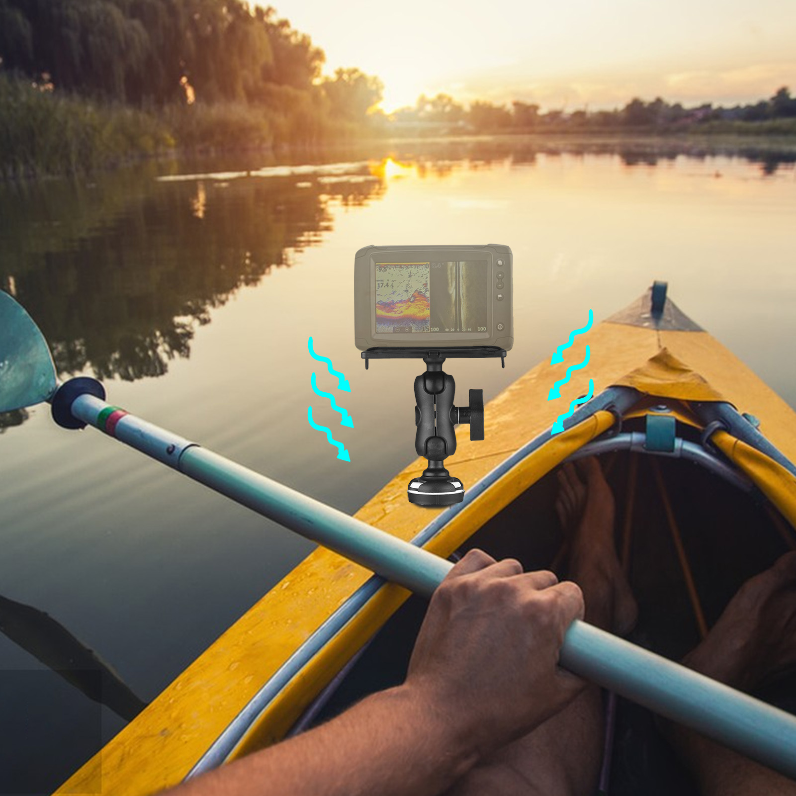 Fish Finder Mount with Rectang - огляд і ціна Fishing Kayak Fish Finder Mount